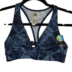PINK Victoria's Secret‎ Ultimate Lightly Lined Sports Bra XS Blue Snake Print